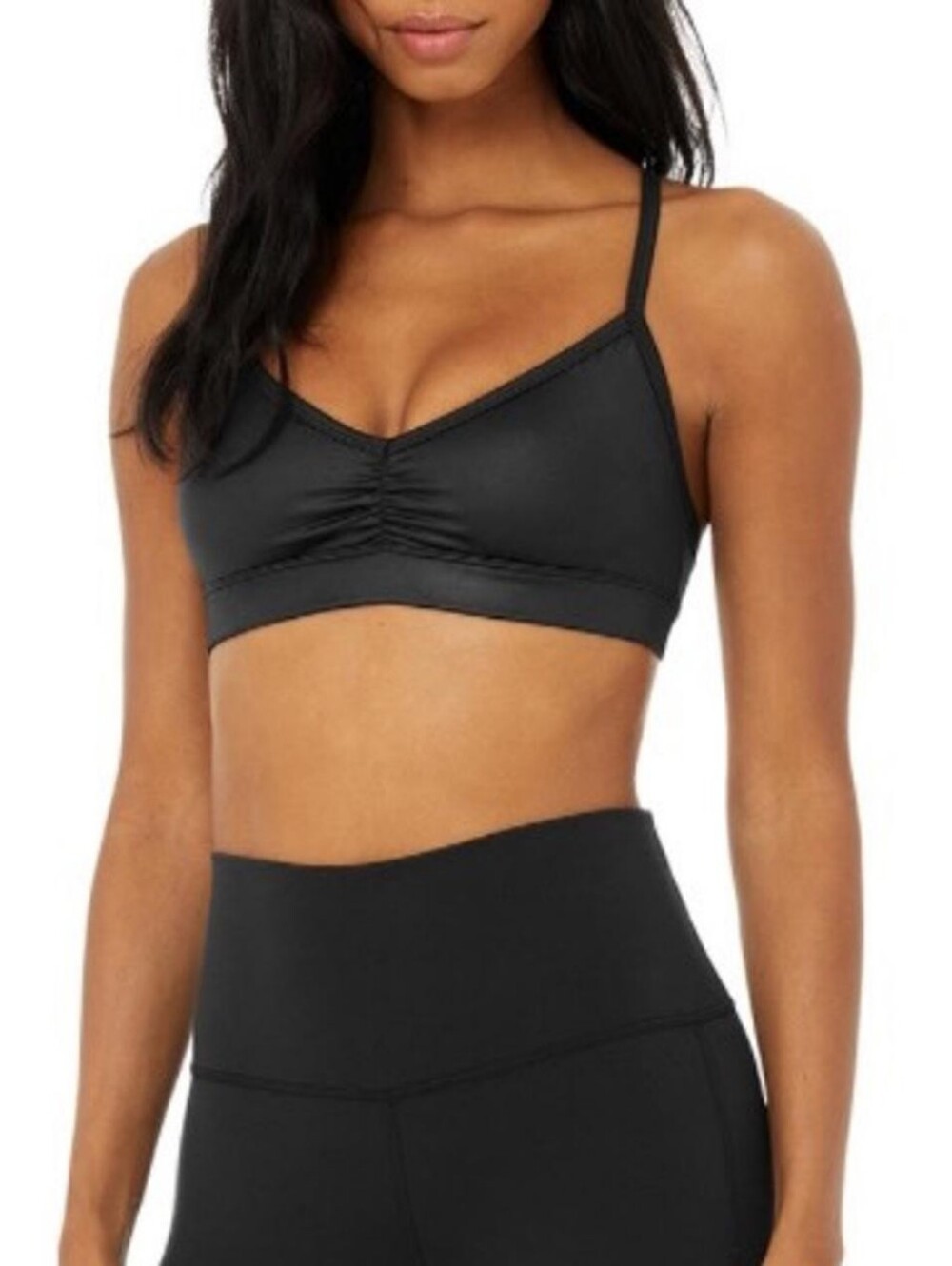 Alo yoga Sunny Strap Bra - black glossy